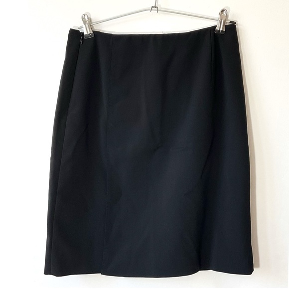 Prada skirt Aline front back slit black business - Picture 1 of 7